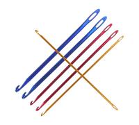 MUELODSIC Set De 6 Agujas De Crochet Tunecinas De Diferentes Tamaños, Herramienta Ligera Para Tejer a Mano Suéteres, Bufandas y Accesorios De Punto