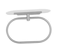 MUELODSIC Soporte Adhesivo para Toallas de Baño con Estante de Almacenamiento Acero Inoxidable Montaje sin Taladro Organizador de Espacio y Porta Paños Ovalado para Baño Moderno