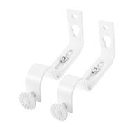 MUELODSIC Soporte De Barra para Cortina Ajustable 18-22 Mm, Soporte De Montaje De Cortina De Cobre Blanco, Diseño Resistente y Vintage, para Uso Pared, Paquete De 2 Unidades