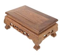 MUELODSIC Soporte de Madera de Pollo Alas para Macetas Pequeño Base Rectangular de Madera Maciza 195X125X8 CM Expositor Resistente para Plantas en Interior y Decoración de Hogar