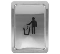 MUELODSIC Tapa de Basura Empotrada para Encimera Pequeña Rectangular 21X25 CM Acero Inoxidable Solapa Abatible y Conducto Integrado Cubierta para Cubo de Basura Identificador Visible Uso