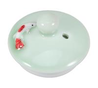 MUELODSIC Tapa de Cerámica para Tetera Vintage, Repuesto Diseño Azul Pez, Diámetro Exterior 5.5 Cm, Diámetro Interior 4.7 Cm, Accesorio para Reparación de Tapa de Tetera de Porcelana,