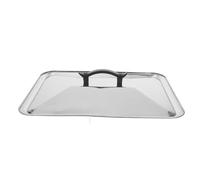 MUELODSIC Tapa de Olla Inoxidable Salpicaduras de Aceite con Mango Grande para Cocina y Restaurante Rectangular para Mantener Comida Caliente y Cocinar al Vapor