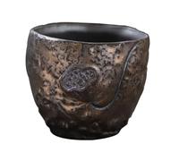 MUELODSIC Taza de Té de Cerámica Esmalte Óxido, 110 Ml, Taza Pequeña Estilo Retro para Té Kungfu, Resistente a Altas Temperaturas, Adecuado para Oficina, Hogar y Viaje