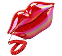 MUELODSIC Teléfono Cable en Forma de Labios Rojos, Decoración Creativa Hogar, Ligero y Hecho de Abs Ingeniería Electrónica para Adornar Tu Espacio