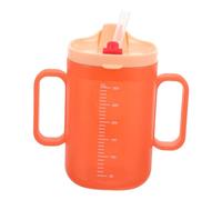 MUELODSIC Vaso Aprendizaje para Bebés con Pajita y Diseño Antiderrames Taza de PP Reutilizable Ligera y Resistente para Transición de Biberón Taza para Niñas Pequeñas Coral
