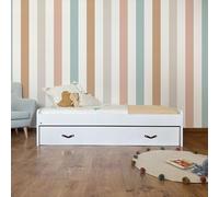 MUEMUE Cama + cajones aglomerado Blanco con somier 105x190cm