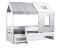 MueMue Cama casita blanca 90x200cm