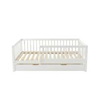MUEMUE Cama evolutiva + Cama de Arrastre Madera Blanca 90x190cm