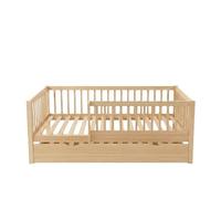 MUEMUE Cama evolutiva + Cama supletoria 90 Madera Pino 90x190cm