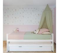 MueMue Cama nido compacta madera blanco 90x200 cm