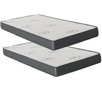 MueMue Colchón pack 2 viscoelástico litera 90x190x15/90x190x15