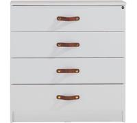 MueMue Cómoda 4 cajones blanco 87.7x85.2x44.8cm