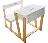 MueMue Escritorio pupitre con silla mdf blanco 58x79x58cm