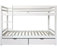 MueMue Litera + 2 cajones madera blanco 90x190/90x190cm