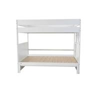 MUEMUE Litera con Cama Convertible + colchones Madera Blanco 90/180x190cm