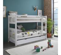 MUEMUE - Litera Infantil Blanca Aventura 90x190cm - MU404.50B - La litera + Cama elevable 90 cm