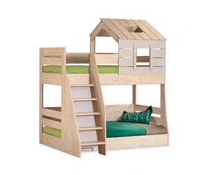 MUEMUE - Litera Montessori pequeña Maison gris Iris 90/100 x 200 cm - MU18 - Izquierda