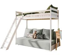 MueMue Litera-sofá madera blanco 170x208x96/140cm