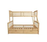 MUEMUE Litera Triple + 2 cajones Madera Pino 135x190/90x190cm