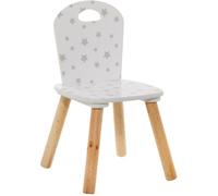 MueMue Silla infantil madera gris-blanco 50.5x27.8x28cm