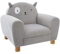MueMue Sillón infantil poliéster gris 52x44x43cm