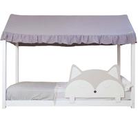 MueMue Techo para cama montessori algodón gris 40x200,5x100cm