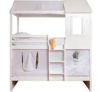 MueMue Techo para litera litera casita algodón blanco 70x198/154x133cm