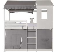 MueMue Techo para litera montessori algodón gris 90x196cm