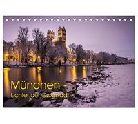 München - Lichter der Großstadt (Tischkalender 2026 DIN A5 quer), CALVENDO Monatskalender: Dämmerungs- und Nachteindrücke aus München