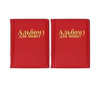 Münzsammelbuch 2 Stück Transparent Doppelseitig Wasserdicht 250 Taschen Münzen Album für Sammler PVC Material 21.5 x 17cm Christmas Gifts