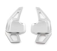 MUEOSI 2 uds paletas de Cambio de Volante de Coche extensión de Palanca de Cambios, for, Serie 3 5 F10 F30 F80 320i 325i 330i RT Levas de Cambio para Coche(Black Silver)