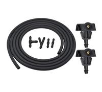 MUEOSI 2 unids/set boquilla rociadora de agua for limpiaparabrisas delantero, for NISSAN, TIIDA SYLPHY, for X-TRAIL, Venucia D50 R50 junta de tubo de manguera Boquilla lavaparabrisas(Nozzle and 2m Hos