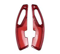 MUEOSI 2X extensión de Palanca de Cambios de Fibra de Carbono Real for Volante de Coche, for Lexus, Serie NX, RX y GS Levas de Cambio para Coche(Rot)