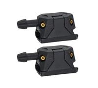 MUEOSI Boquillas de chorro de agua ajustadas de 4 vías for coche, universales, montadas en un brazo de 8/9mm, limpiaparabrisas, con tubo de manguera de bomba Boquilla lavaparabrisas(2pcs wiper nozzle)