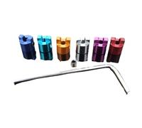 MUEOSI Piezas de repuesto de fijación de muleta de eje de hélice de aleación de aluminio de 5 uds., 3mm, for barco RC Eje de transmisión de barco(3mm Purple)