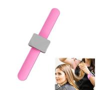 Muequera Magnética Soporte de Agarre para el Cabello Colector de Pinzas para el Cabello Accesorio de Peluquería Pulsera de Soporte de Gel Negro, Pulsera de Gel para el Cabello