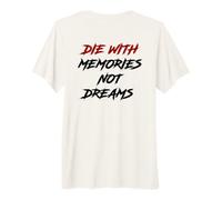 Muere con Recuerdos no sueños con Color Negro y Rojo Camiseta Premium