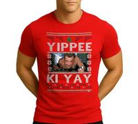 Muere lento Yippee Ki Yay La película de Navidad dura | Camiseta de Navidad Navidad Hombre, rojo, XL