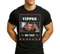 Muere Lento Yippee Ki Yay Ugly Christmas Christmas Film | Camiseta de Navidad Navidad Hombre, Negro , M
