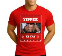 Muere Lento Yippee Ki Yay Ugly Christmas Christmas Film | Camiseta de Navidad Navidad Hombre, rojo, XL