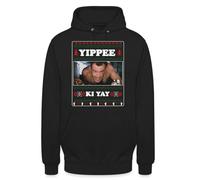 Muere lento Yippee Ki Yay Ugly Christmas Christmas Film | Jersey con capucha de Navidad Navidad, Negro , XL