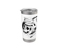 Muerte antes de descafeinado amante del café Blackwork Vaso térmico de acero inoxidable de doble pared