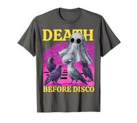 Muerte Antes de Discoteca Halloween Ghost Disco Party Spooky Crows Camiseta