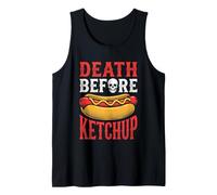 Muerte Antes de Ketchup - Fun Hot Dog Glizzy Meme Food Hot Dogs Camiseta sin Mangas