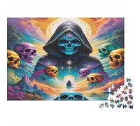 Muerte Oscura Puzzles 1000 Piezas De Cartón Grueso Segador Oscuro Puzle Clásico Anti Estrés Adultos para Decoración De Pared como Regalo Original 38x26cm/1000pcs