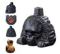 Muerte Whistle - Auténtico Demonio Skull Whistlle | Real Gritando Azteca | Gritos De Sonido Humano Adecuados Para Accesorios De Halloween, Bromas De Miedo, Cosplay, Recreaciones Rituales, Efectos De L
