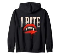 Muerto Colmillos de Vampiro, Dientes, Labios Rojos, Espeluznante Halloween Sudadera con Capucha