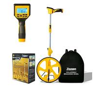 Muestra digital de la rueda de medición Zozen, rueda medición digital plegable pies/metros, con pantalla retroiluminada/Hasta 99.999 pies / 99.999 metros/Fácil llevar en una mochila tela.