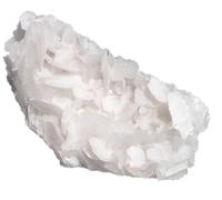 Muestra mineral de racimo cristales de calcita rosa blanca natural bruto